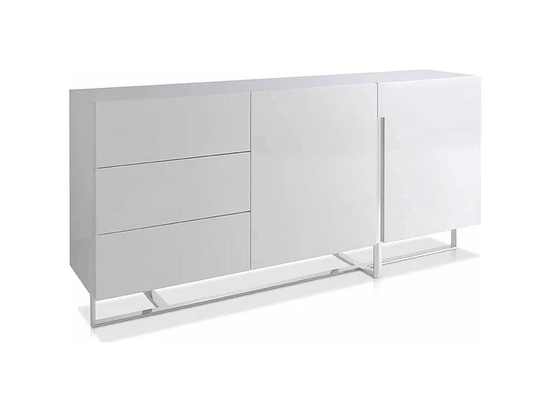 Buffet laqué structure acier inoxydable