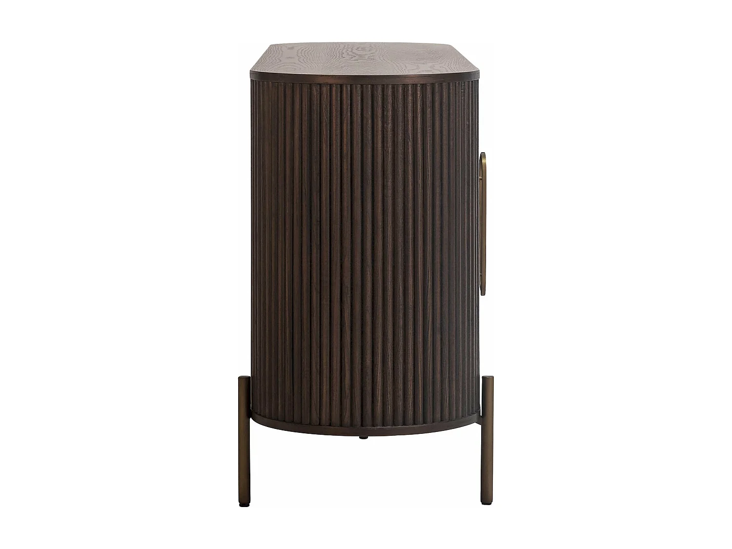 Buffet contemporain en brun foncé avec finition striée