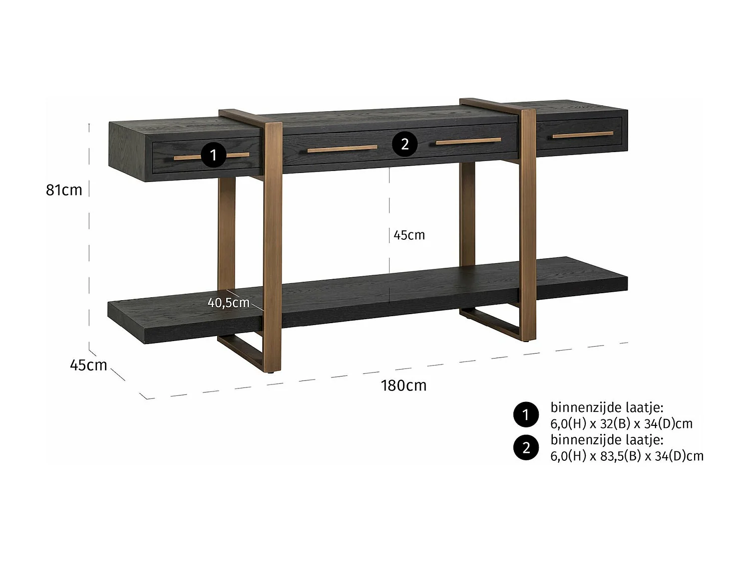 Bahut Cambon 3 tiroirs
