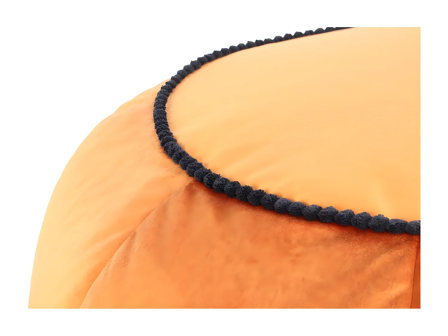 Pouf Rond en Velours "Taj Mahal" 65cm Bronze