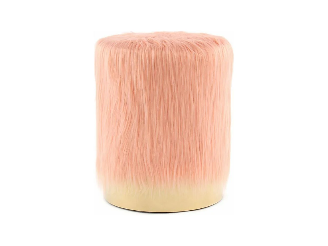 Pouf Rond Déco "Polly" 45cm Abricot