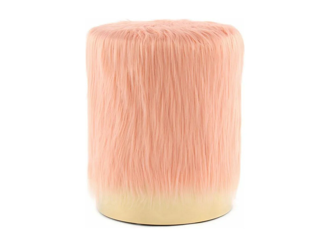Pouf Rond Déco "Polly" 45cm Abricot