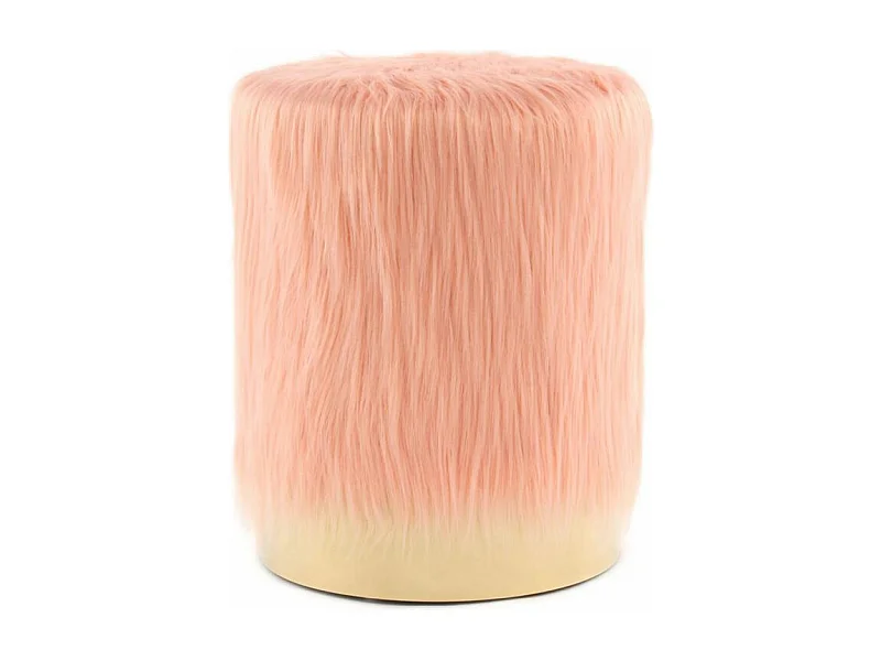 Pouf Rond Déco "Polly" 45cm Abricot