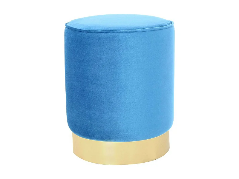 Pouf Design en Velours "Nena" 43cm Bleu