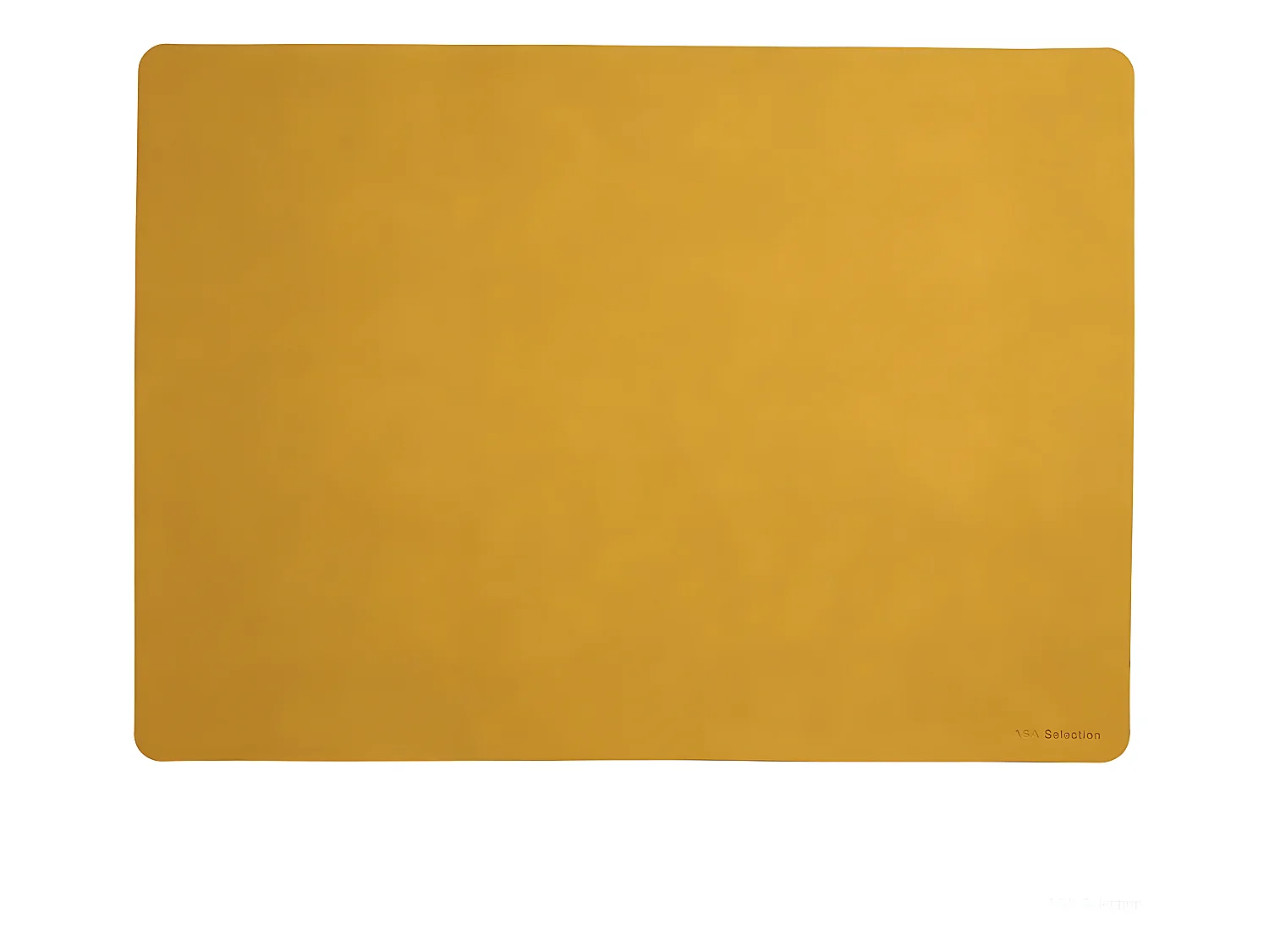 Mantel individual de cuero suave antideslizante de plástico amarillo