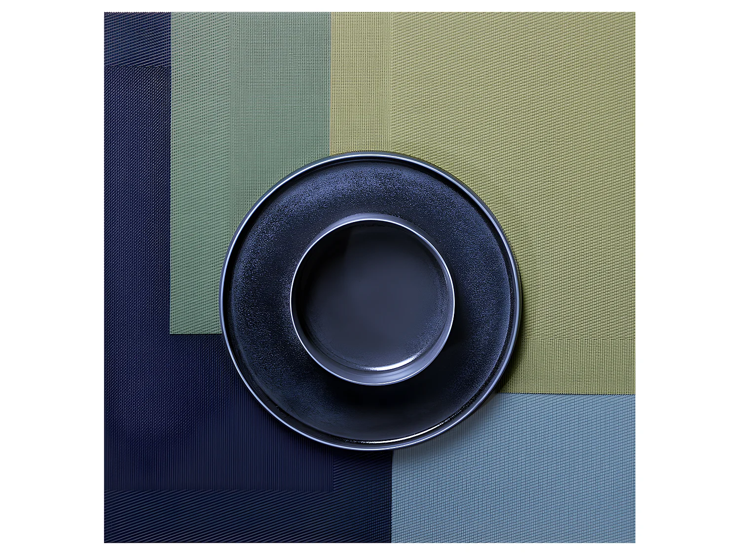 Mantel individual de PVC verde oliva de 33x46cm