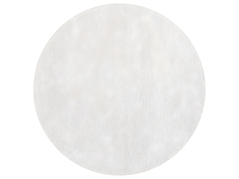 Mantel individual redondo de plástico blanco