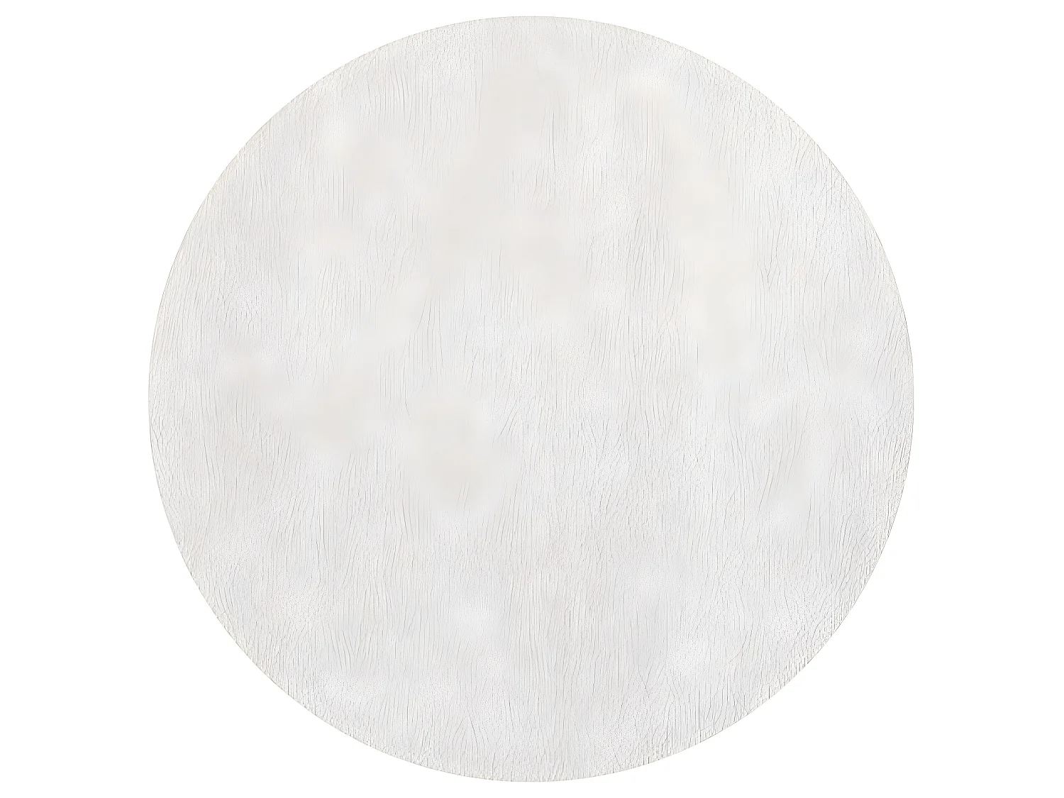 Mantel individual redondo de plástico blanco