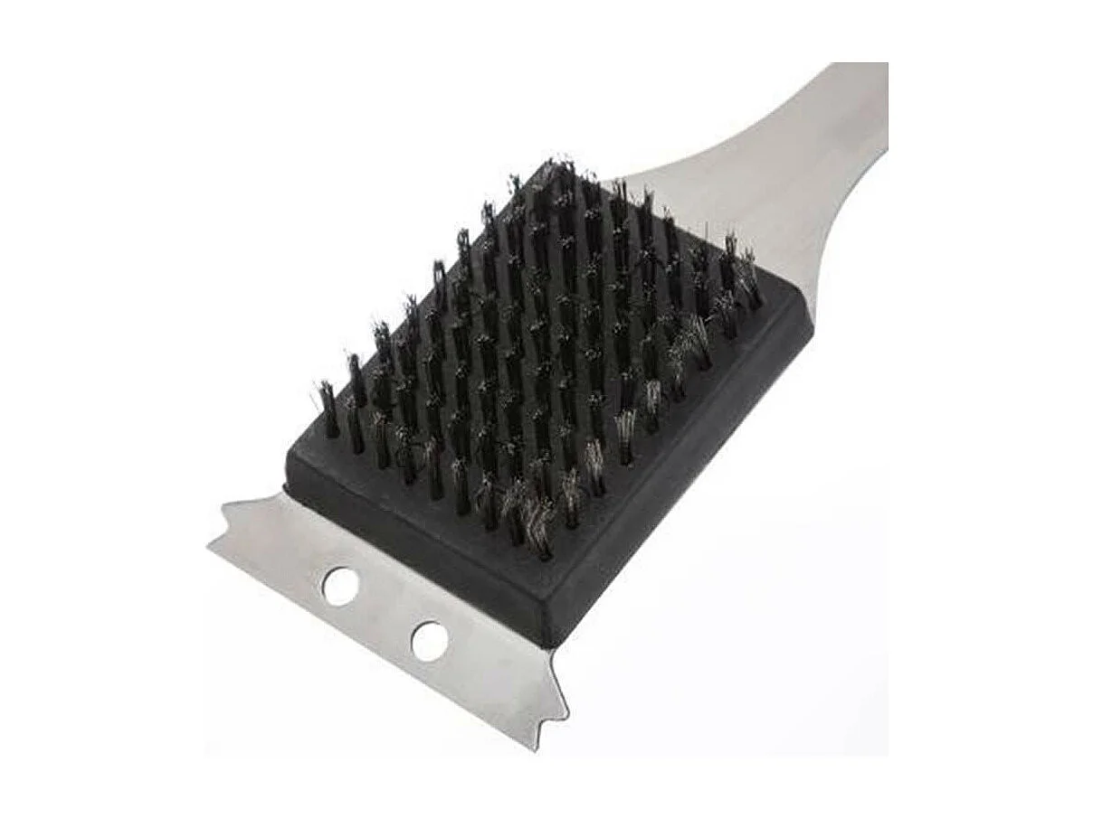 Brosse à Barbecue "Grilles" 39cm Argent & Noir