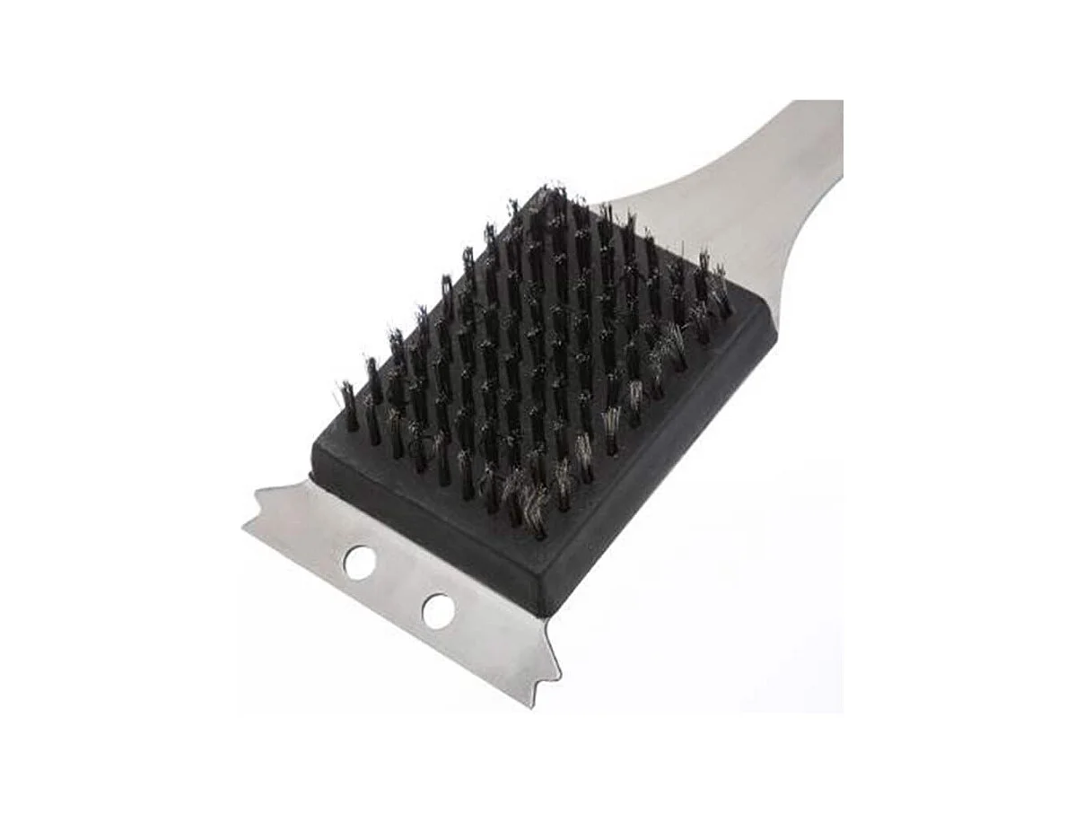 Brosse à Barbecue "Grilles" 39cm Argent & Noir