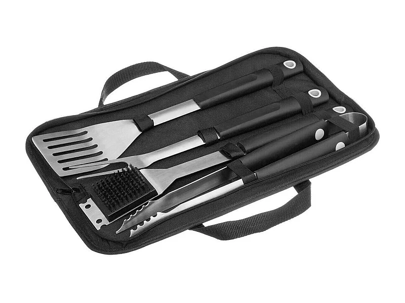 Malette pour Barbecue "4 Ustensiles" 52cm Noir