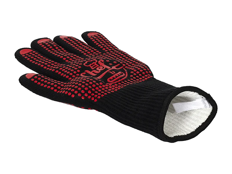 Gant Anti-chaleur Barbecue Noir, Rouge