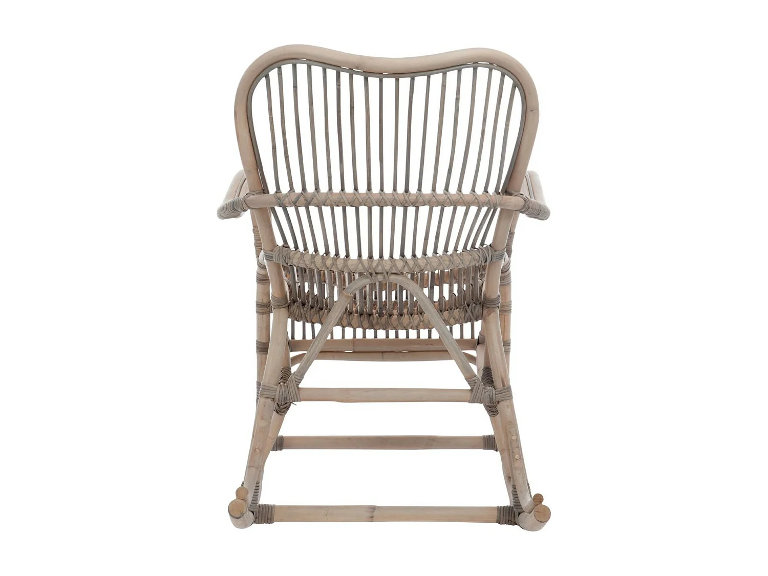 Fauteuil à Bascule en Rotin "Washi" 110cm Gris