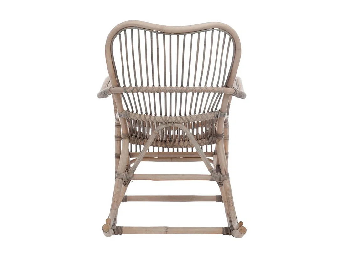 Fauteuil à Bascule en Rotin "Washi" 110cm Gris