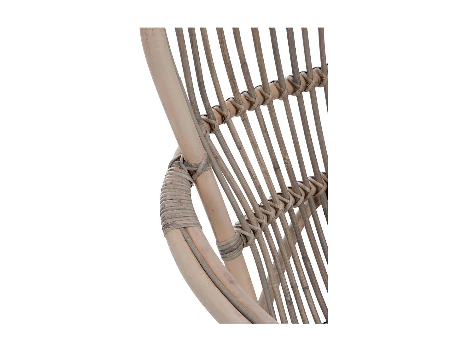 Fauteuil à Bascule en Rotin "Washi" 110cm Gris