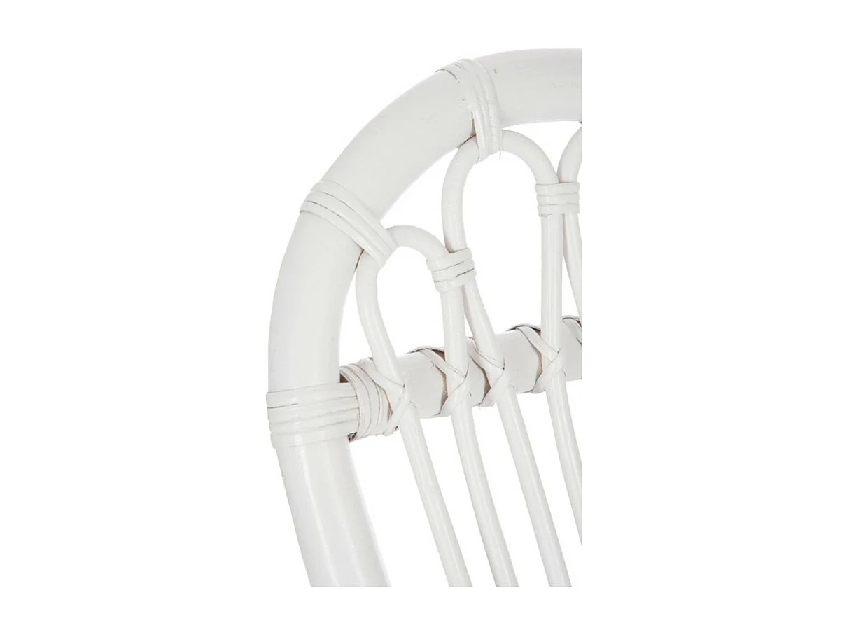 Fauteuil à Bascule en Rotin "Washington" 93cm Blanc