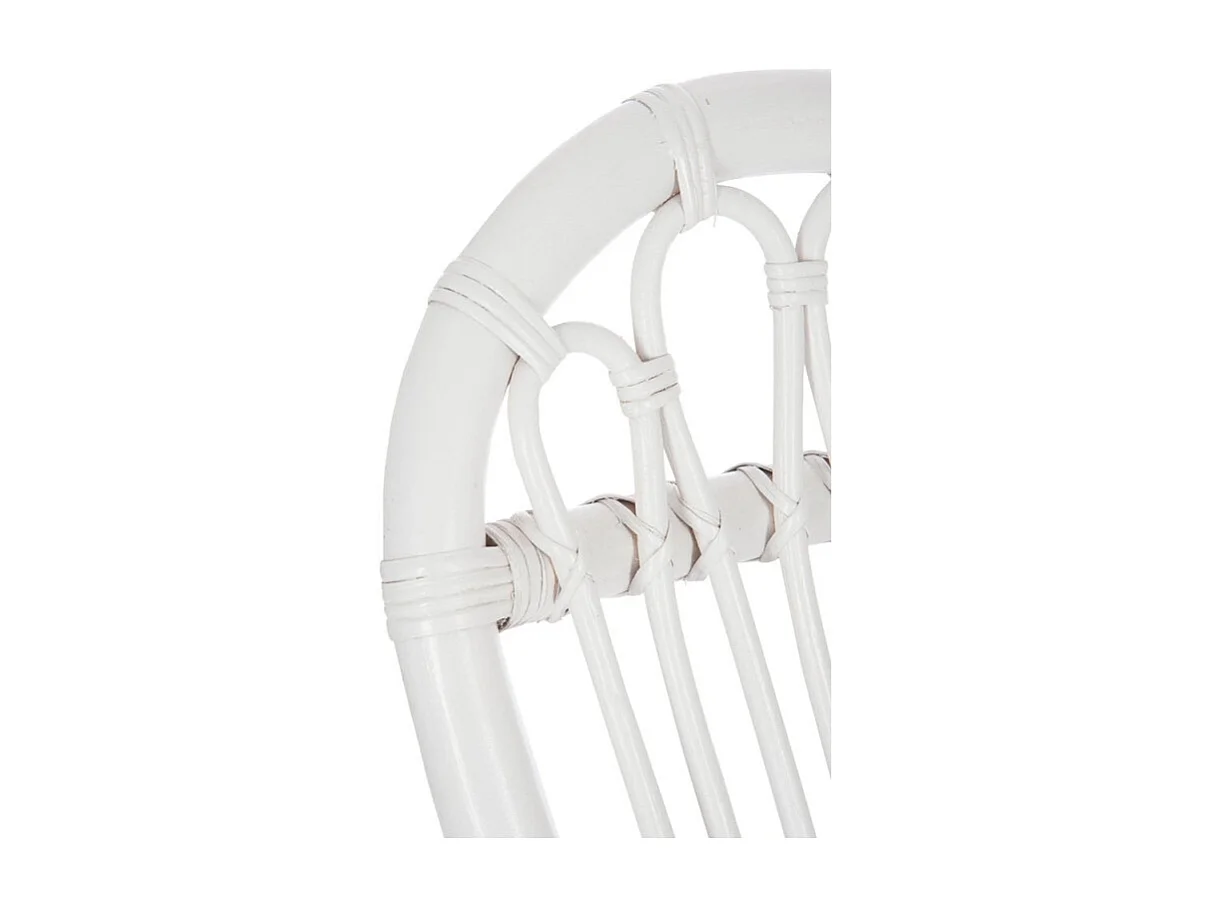 Fauteuil à Bascule en Rotin "Washington" 93cm Blanc