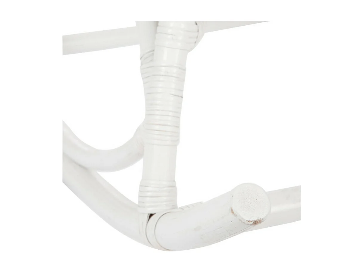 Fauteuil à Bascule en Rotin "Washington" 93cm Blanc