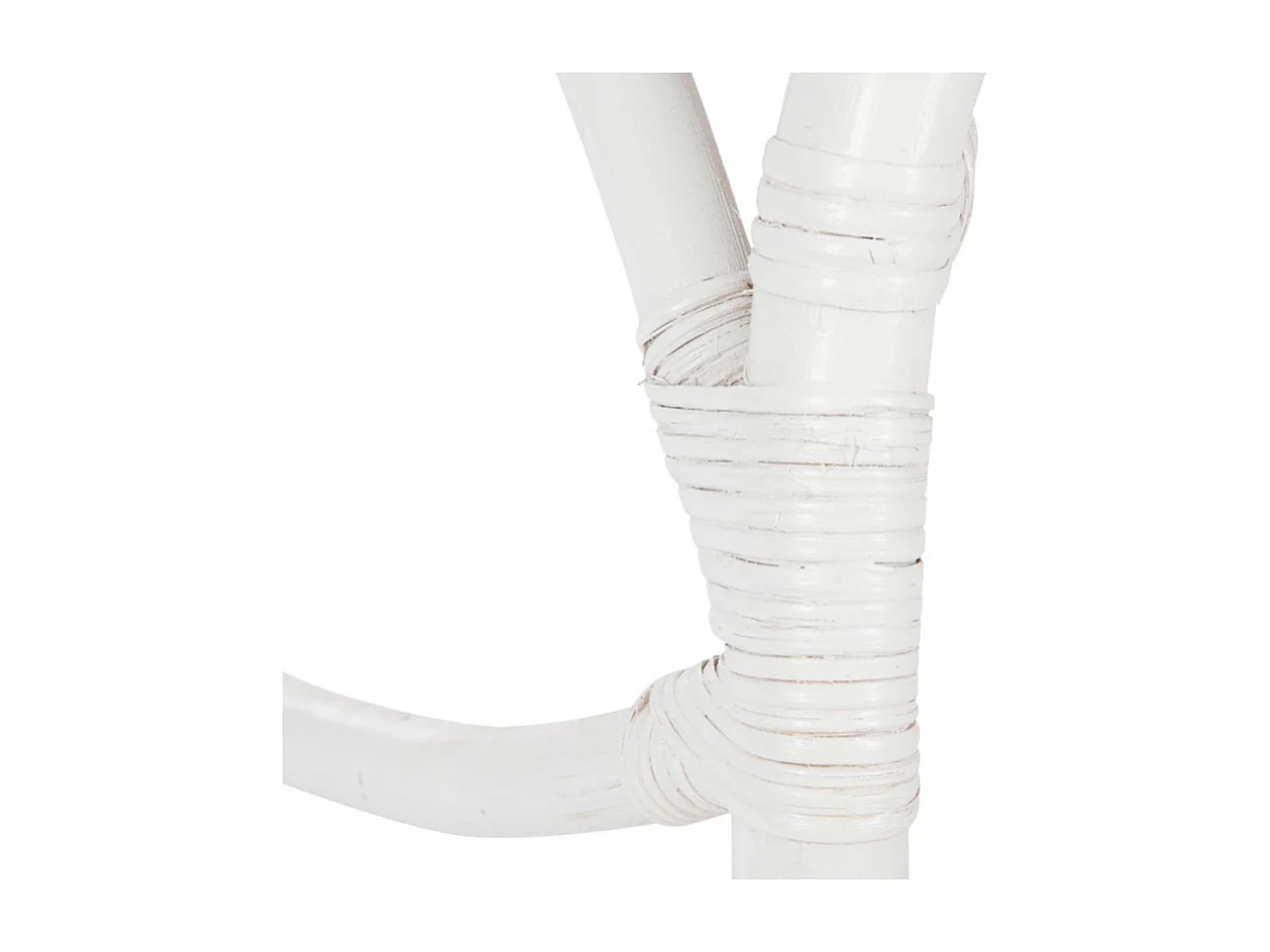 Fauteuil à Bascule en Rotin "Washington" 93cm Blanc