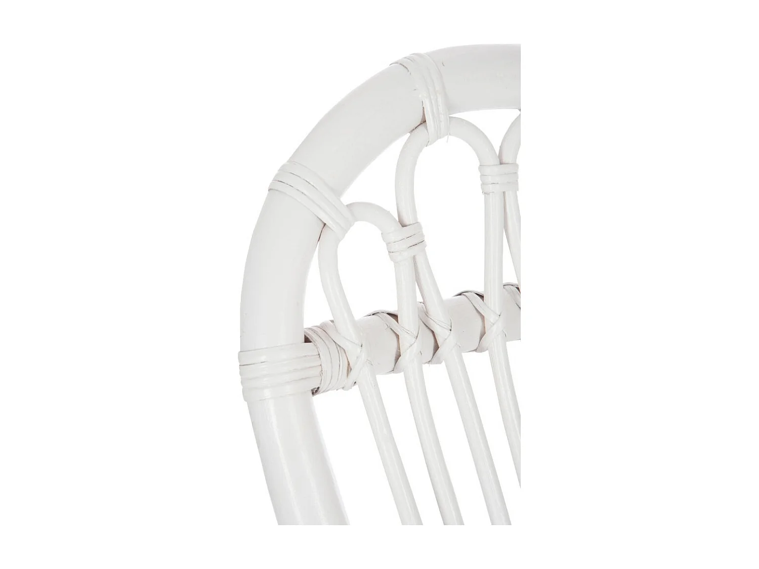 Fauteuil à Bascule en Rotin "Washington" 93cm Blanc