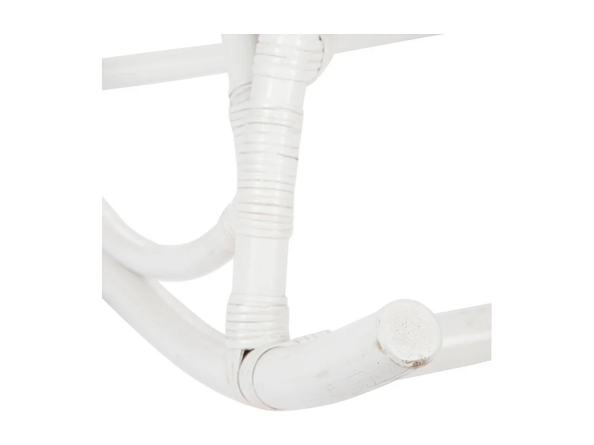 Fauteuil à Bascule en Rotin "Washington" 93cm Blanc