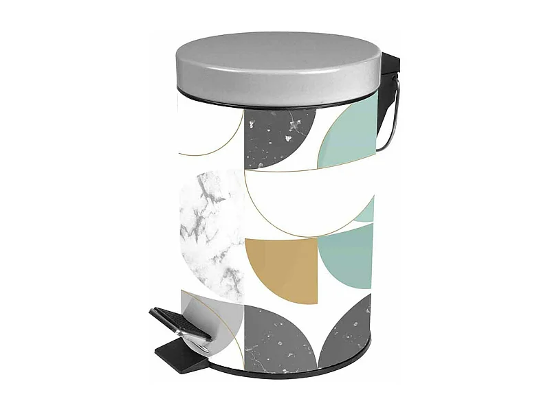 Poubelle à Pédale "Geomarbre" 3L Bleu