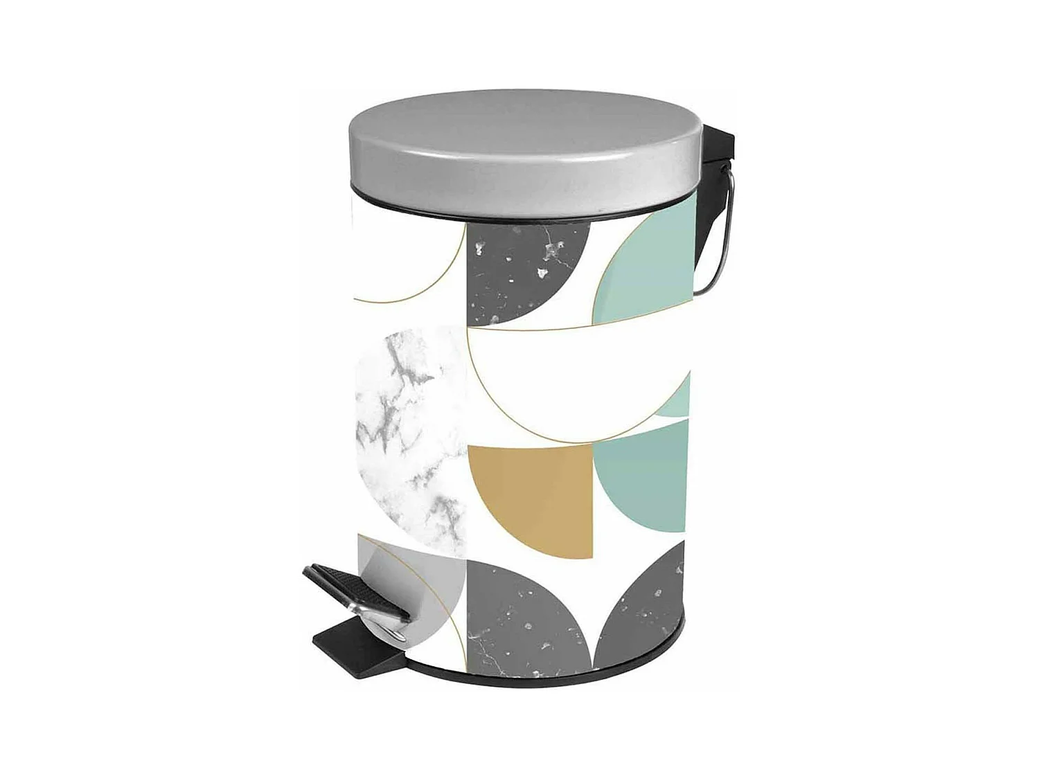 Poubelle à Pédale "Geomarbre" 3L Bleu