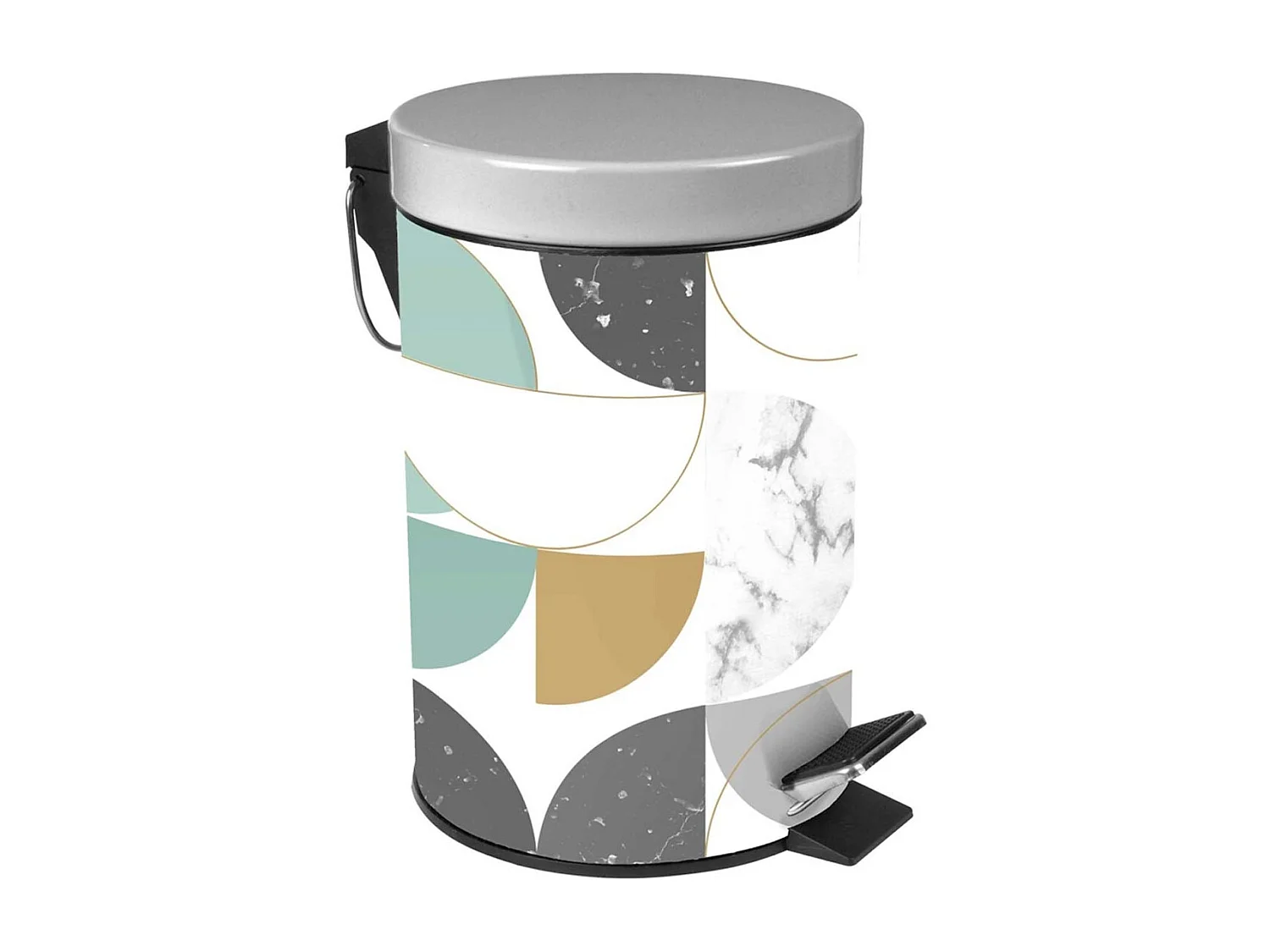 Poubelle à Pédale "Geomarbre" 3L Bleu