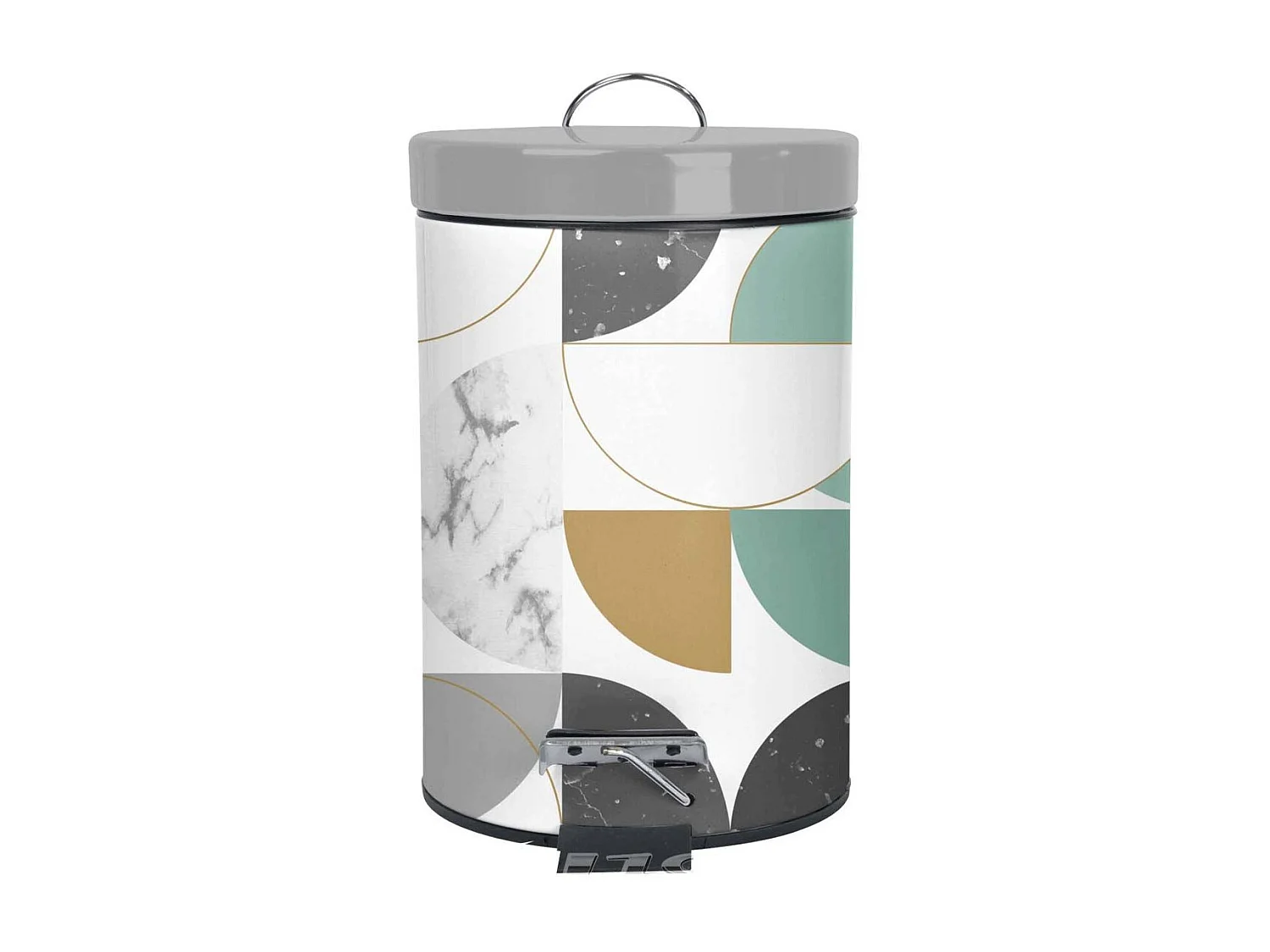 Poubelle à Pédale "Geomarbre" 3L Bleu