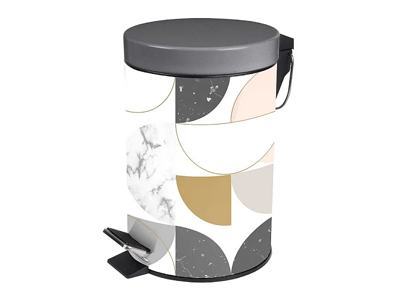 Poubelle à Pédale "Geomarbre" 3L Multicolore