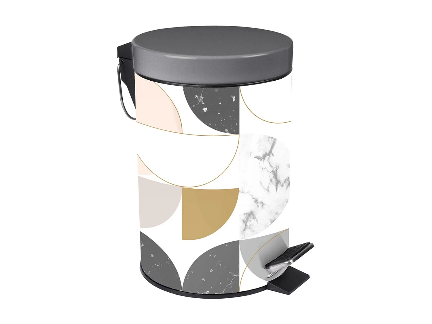 Poubelle à Pédale "Geomarbre" 3L Rose