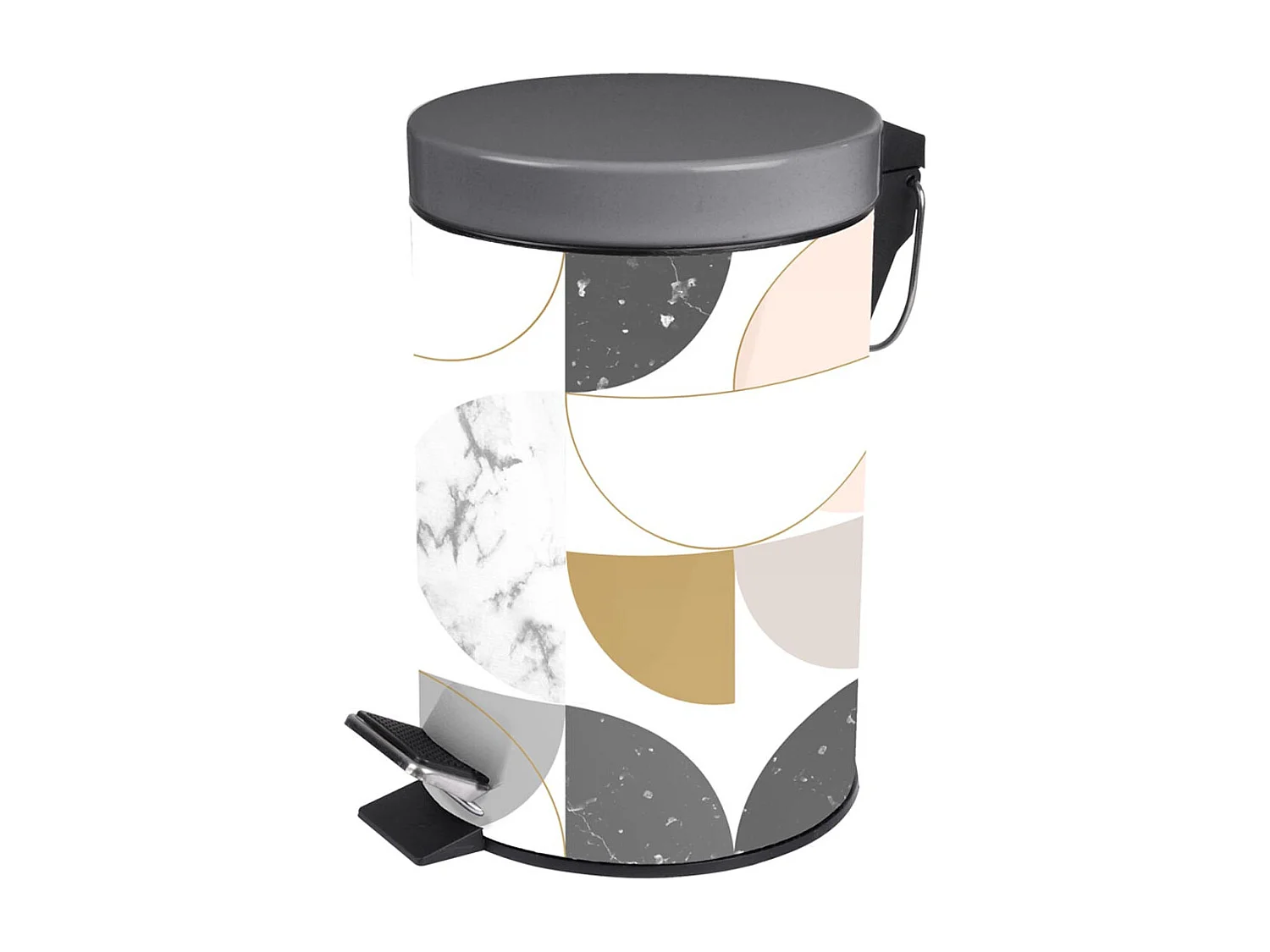 Poubelle à Pédale "Geomarbre" 3L Rose