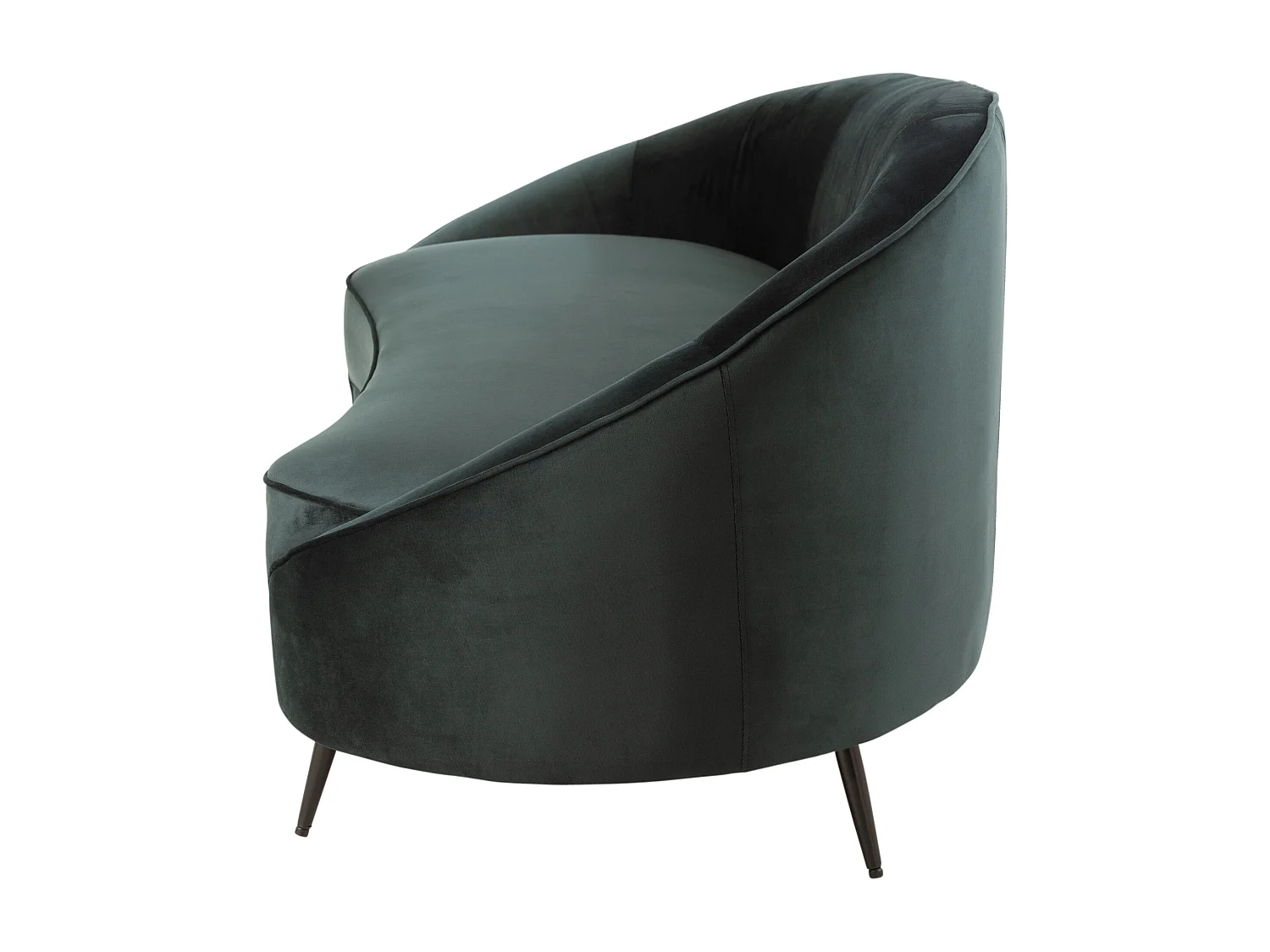 Amélia 3-zitsbank van hout en groene stof