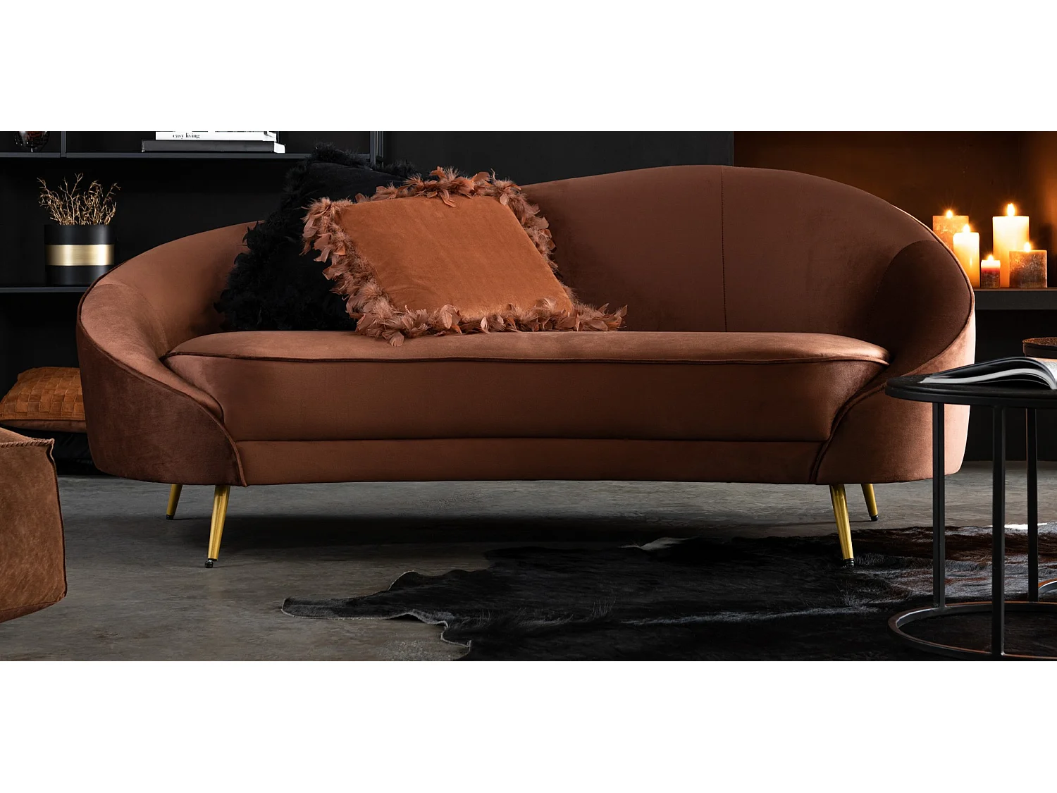 Canapé Design "Sofane" 180cm Marron