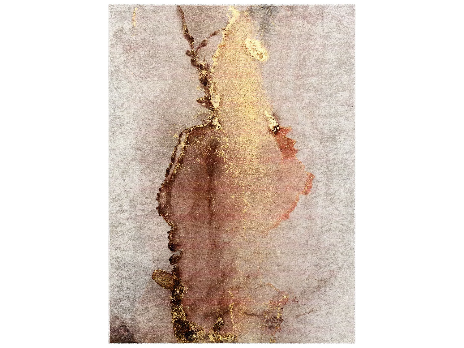 Tapis lavable MIRO 52101.801 Abstraction antidérapant - beige / or 80x150 cm