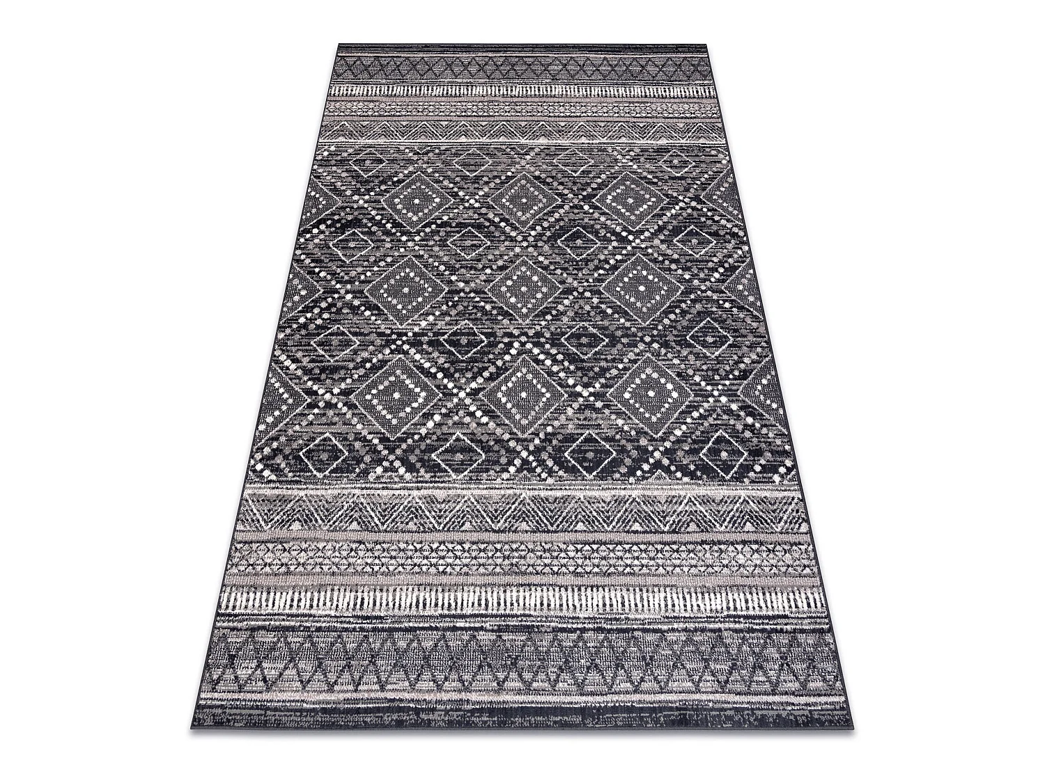 Tapijt Wol ANGEL 7886 / 52055 Diamanten, etnisch grijs / beige 240x340 cm