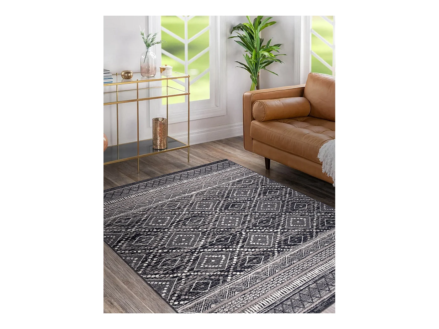 Teppichwolle ANGEL 7886 / 52055 Diamanten, ethnisch grau / beige 240x340 cm