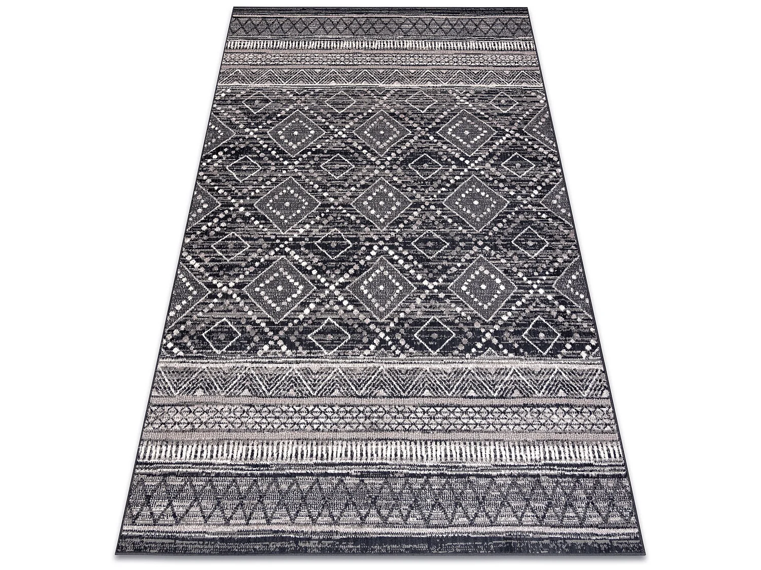 Tapis Laine ANGEL 7886 / 52055 Diamants, ethnique gris / beige 160x230 cm