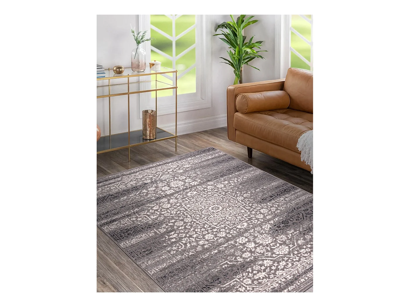 Tapijt Wol ANGEL 7888 / 52023 Rozet vintage grijs / beige 200x300 cm