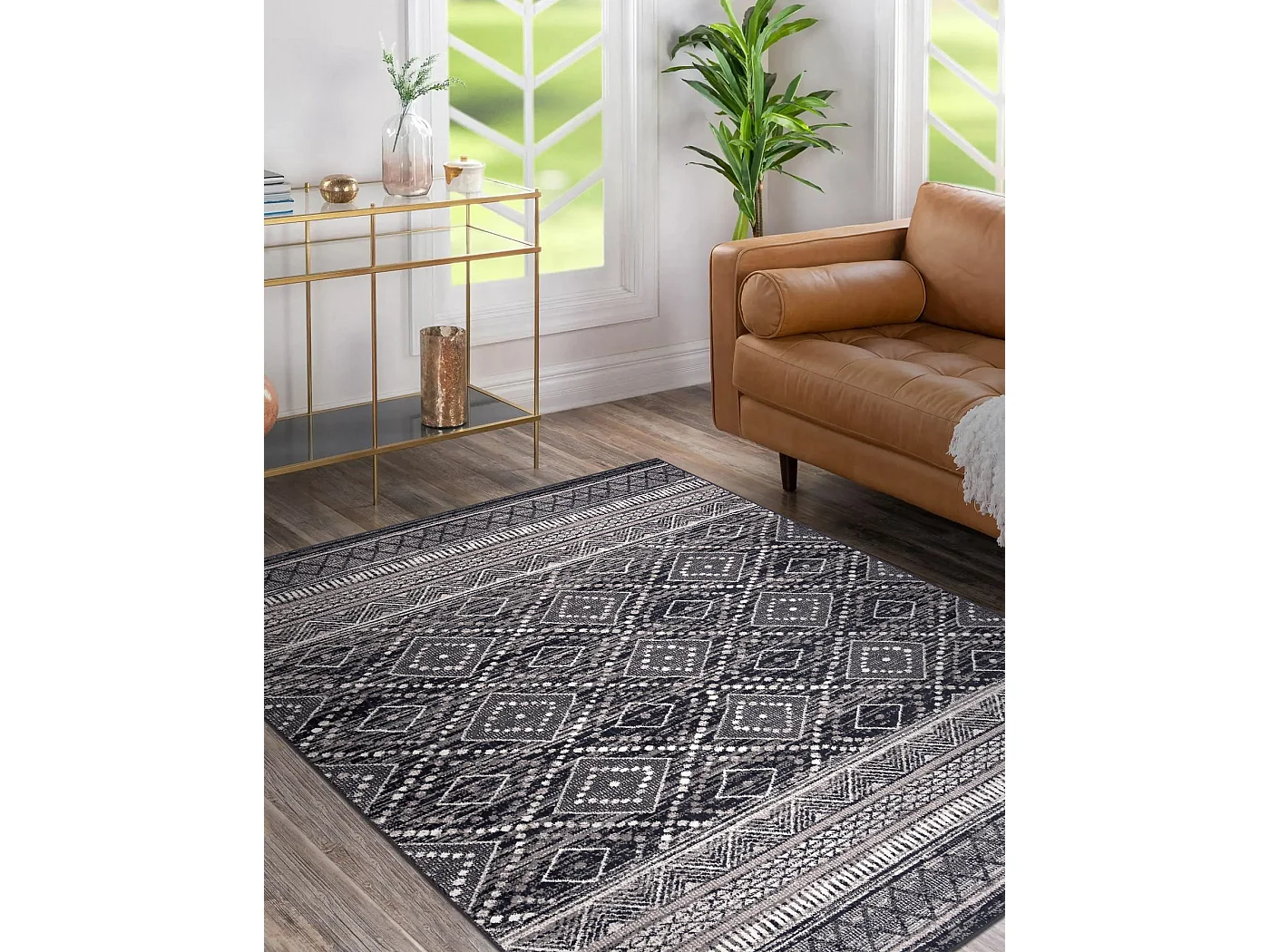 Tapis Laine ANGEL 7886 / 52055 Diamants, ethnique gris / beige 200x300 cm