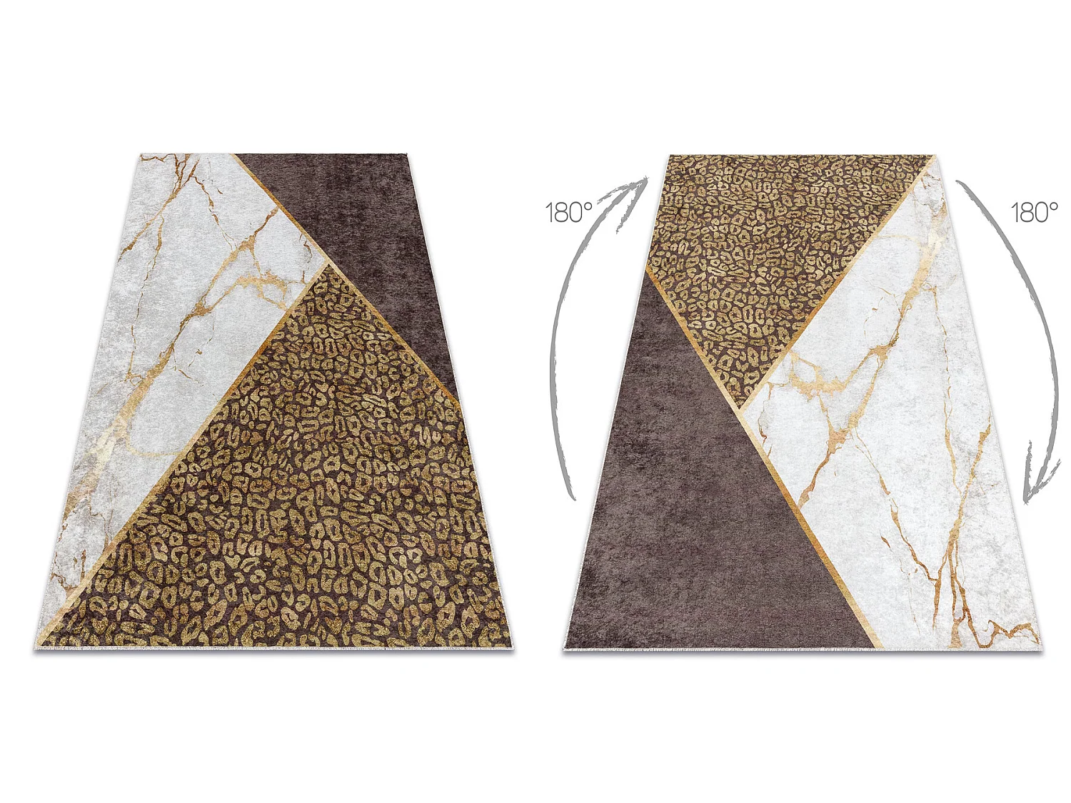 Tapis lavable MIRO 51338.805 Marbre, géométrique antidérapant - mar 160x220 cm