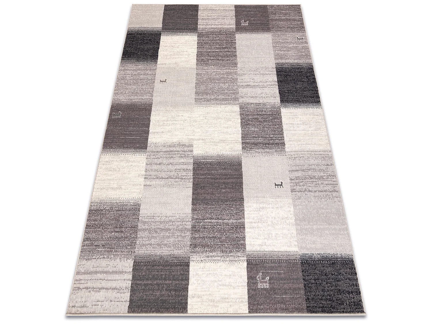 Tapis Laine ANGEL 7961 / 52022 Géométrique, cadre beige / gris 160x230 cm