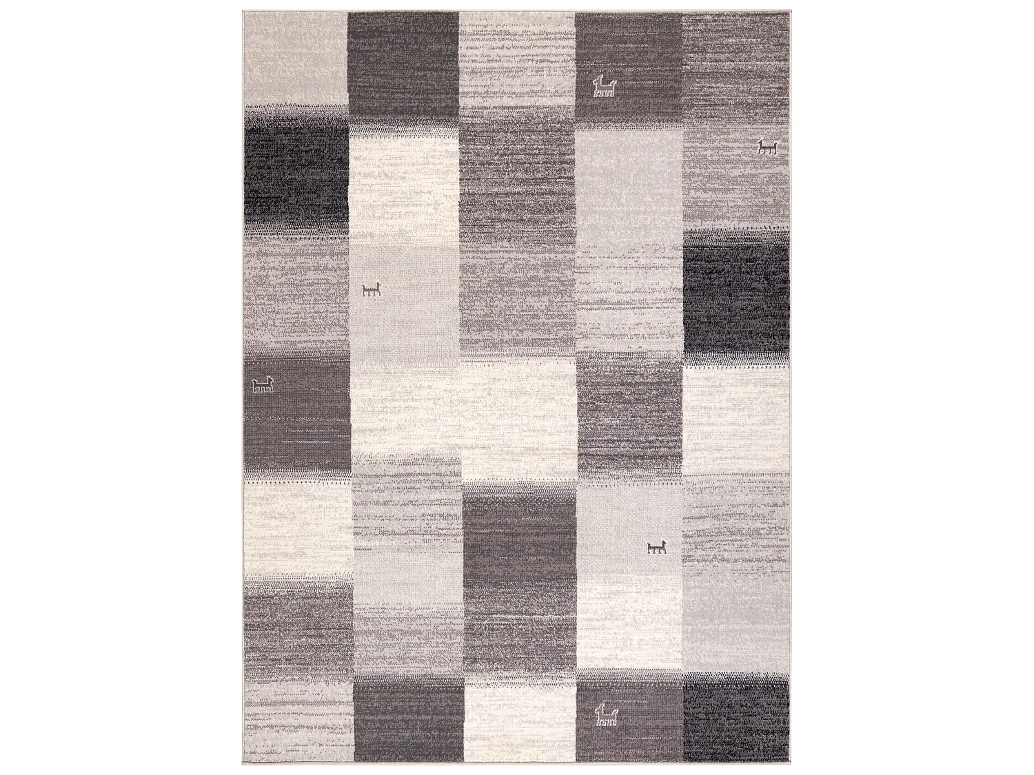 Tapis Laine ANGEL 7961 / 52022 Géométrique, cadre beige / gris 160x230 cm
