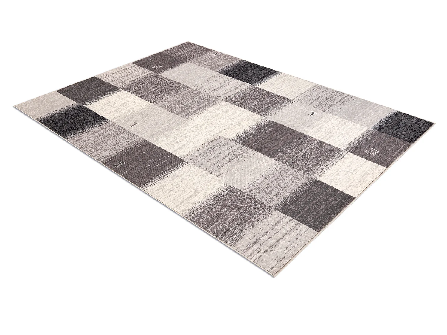 Tapis Laine ANGEL 7961 / 52022 Géométrique, cadre beige / gris 160x230 cm