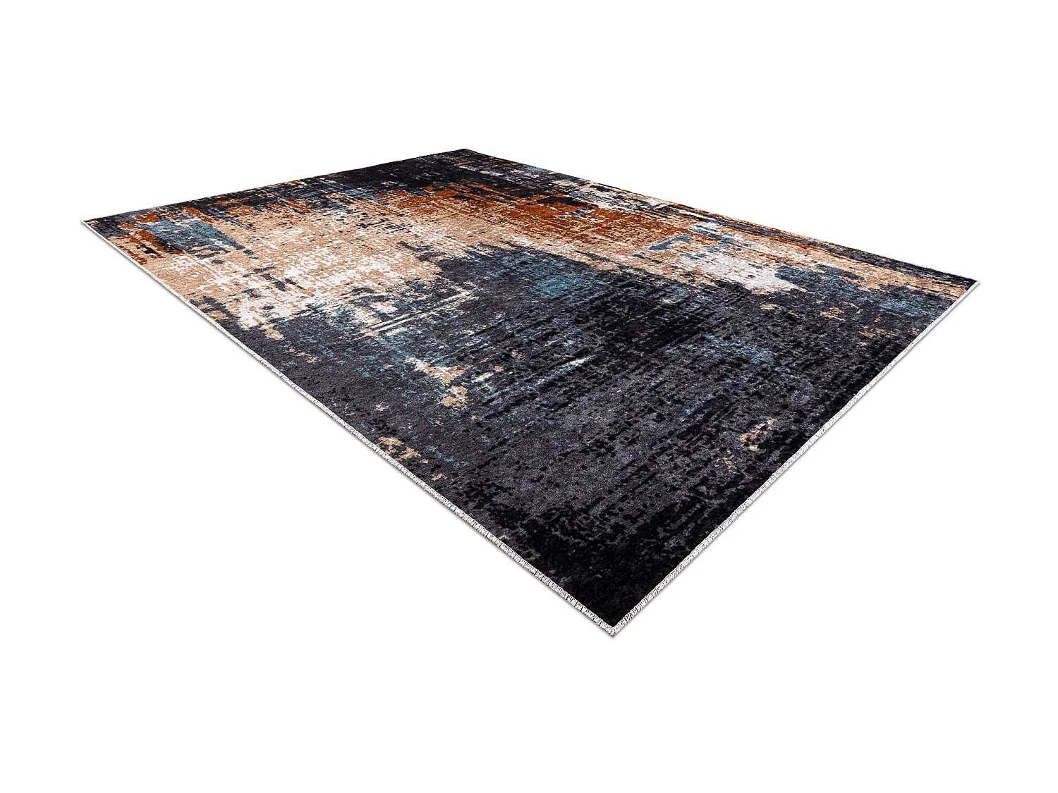 Tappeto lavabile MIRO 51454.802 Astrazione antiscivolo - blu scuro / b 160x220 cm
