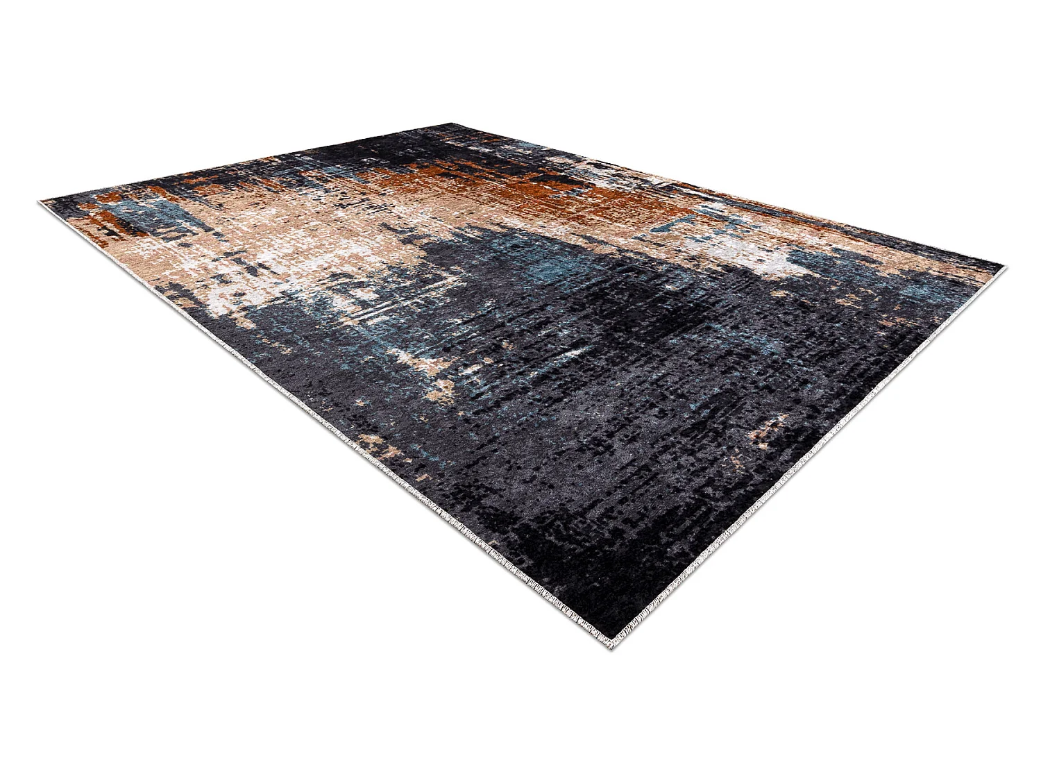 Dywan do prania MIRO 51454.802 Abstrakcja antypoślizgowy - granat / b 160x220 cm