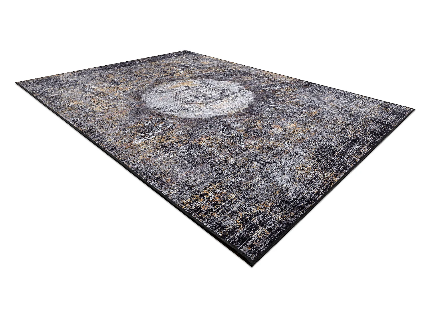 Tapis lavable MIRO 51453.805 Rosette, vintage antidérapant - gris 160x220 cm