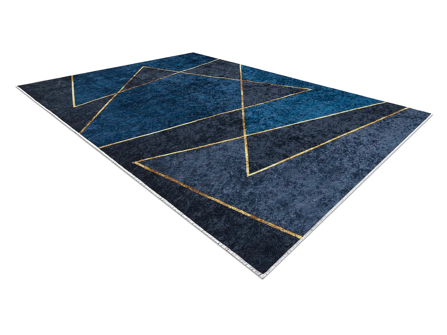 Tapis lavable MIRO 52097.801 Géométrique antidérapant - bleu 80x150 cm