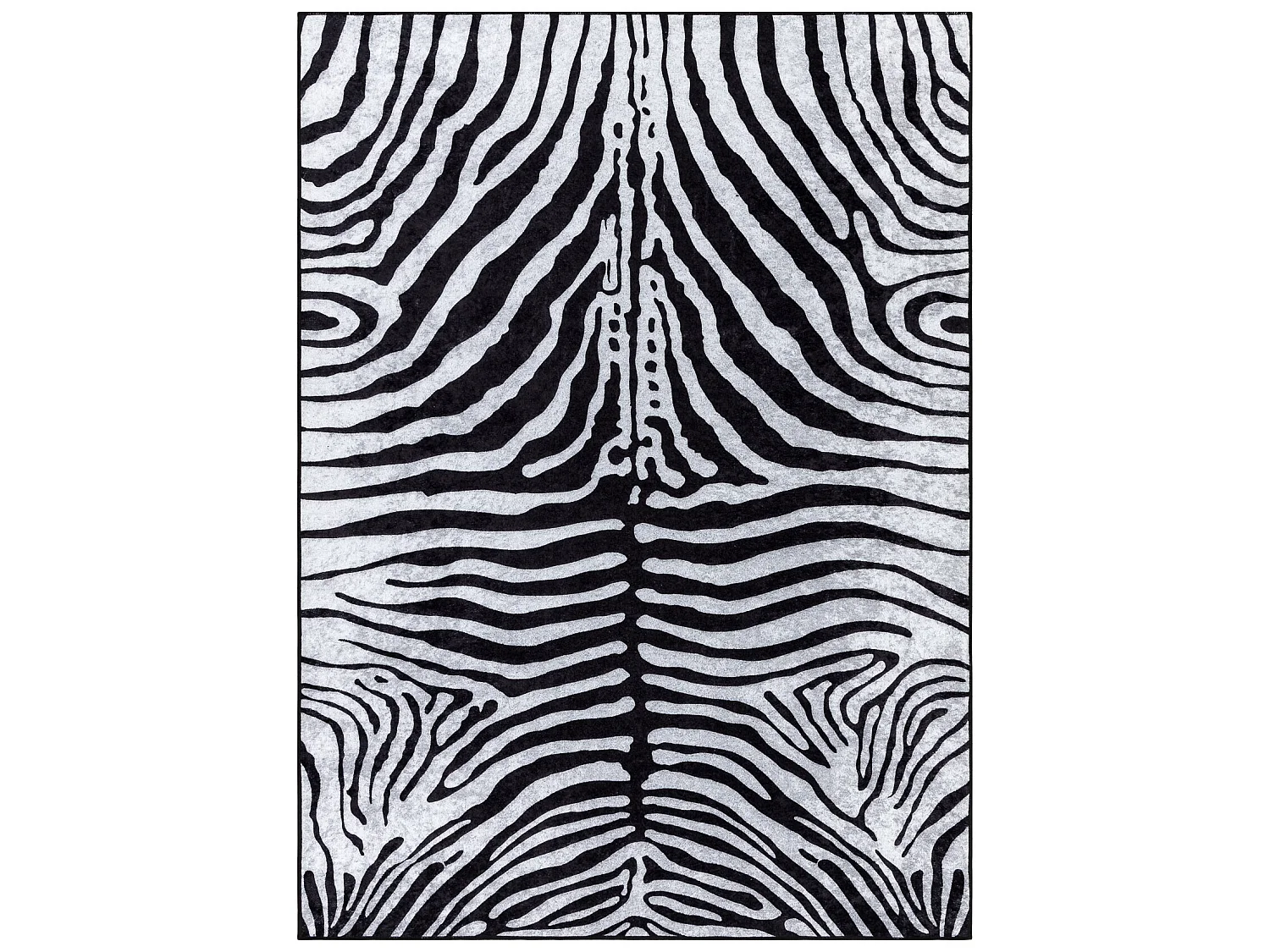 Tapis lavable MIRO 51331.803 Zèbre antidérapant - noir / blanc 80x150 cm