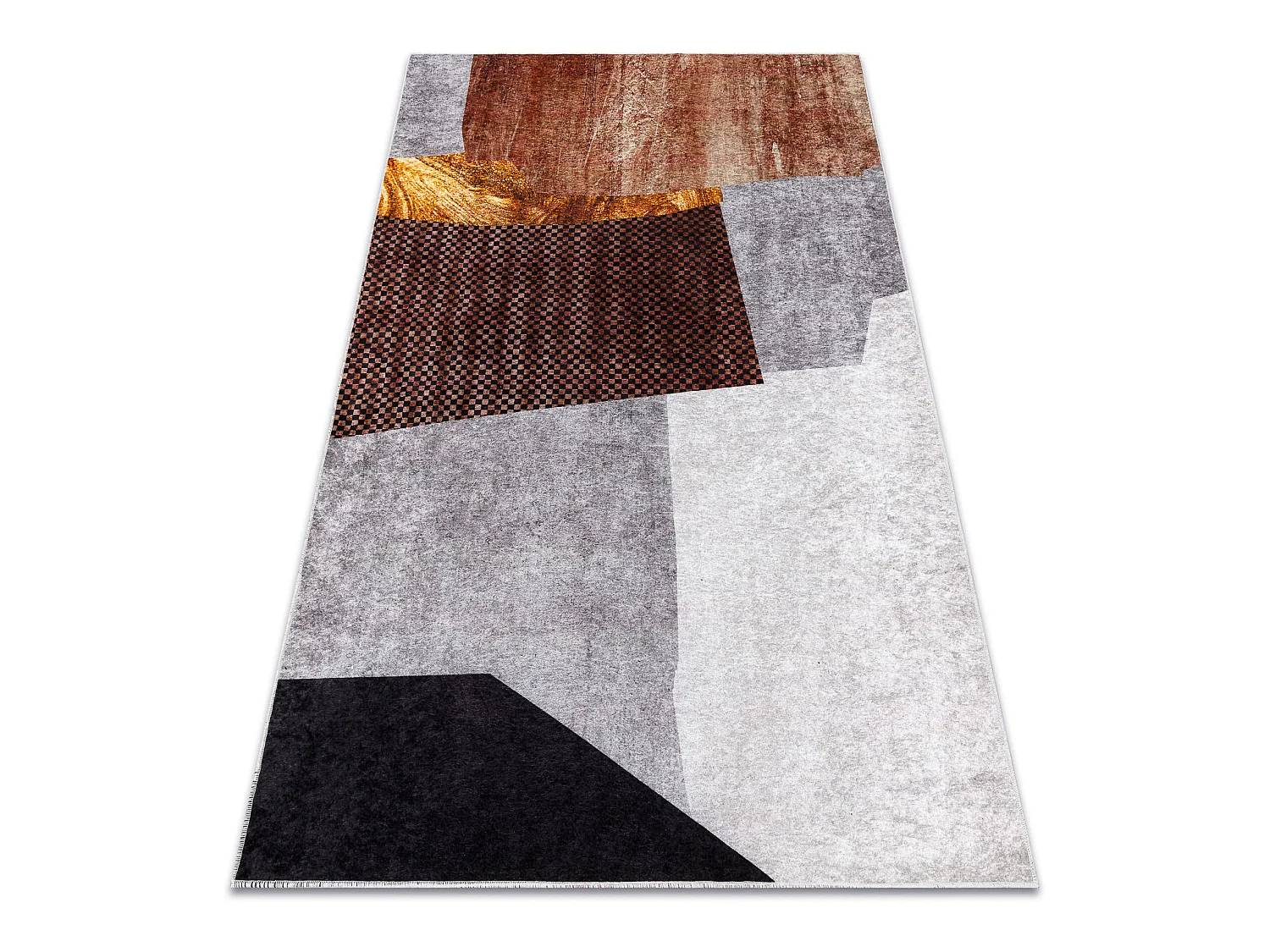 MIRO 52100.801 tapijt wasbaar geometrisch antislip - grijs 120x170 cm